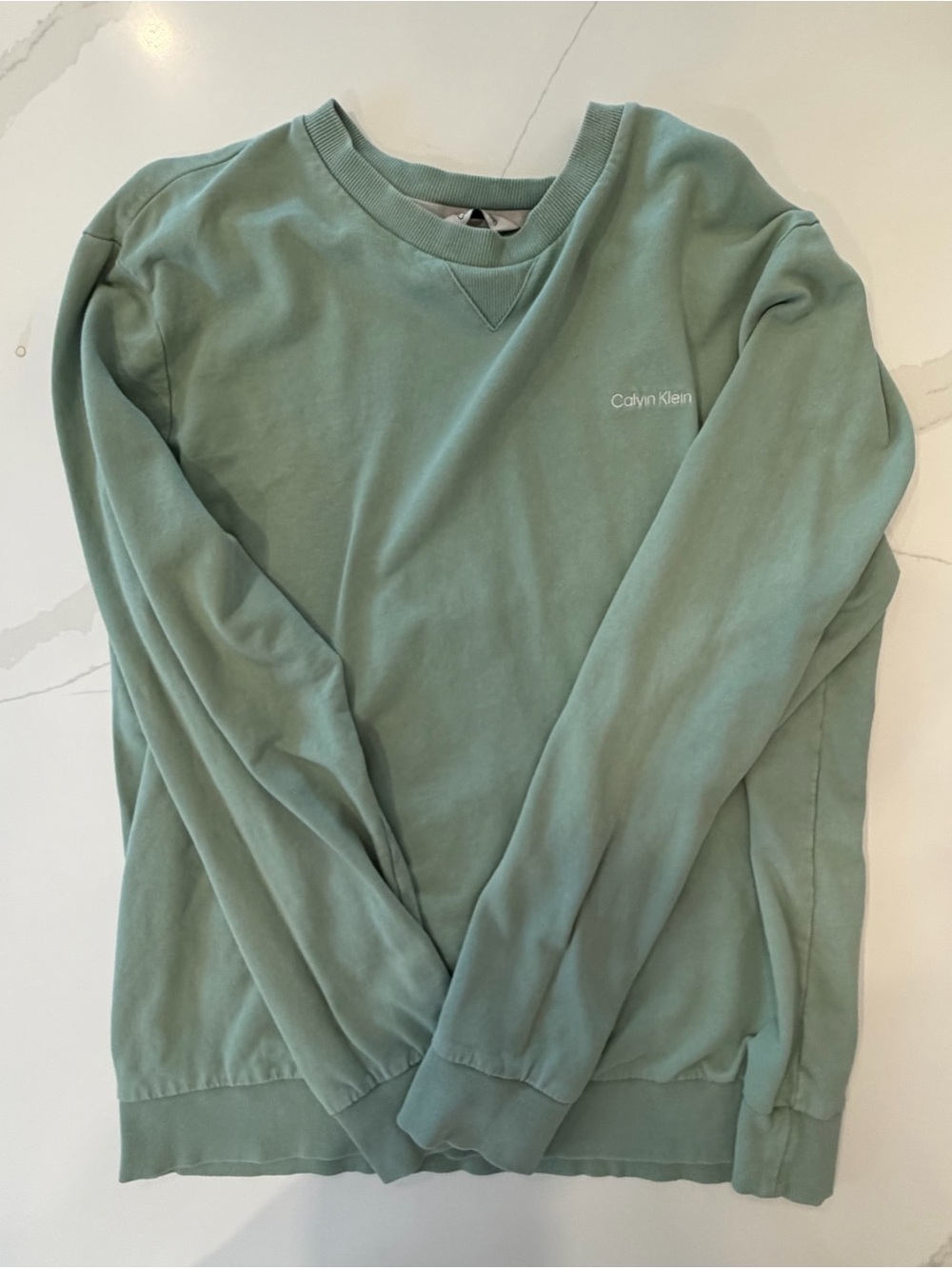 Calvin Klein Men's Crewneck Sweater in Sage